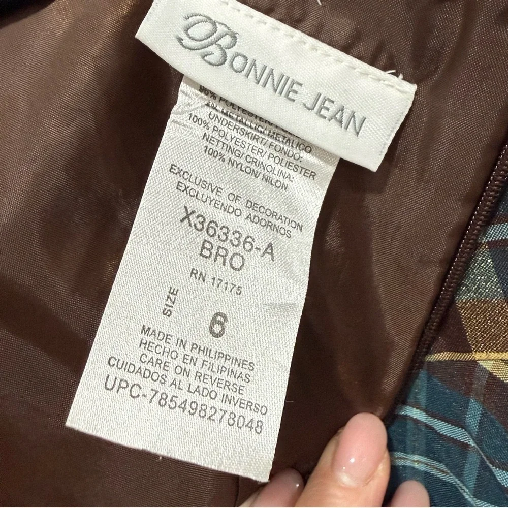 Bonnie Jean Girls Plaid Holiday Dress – Size 6